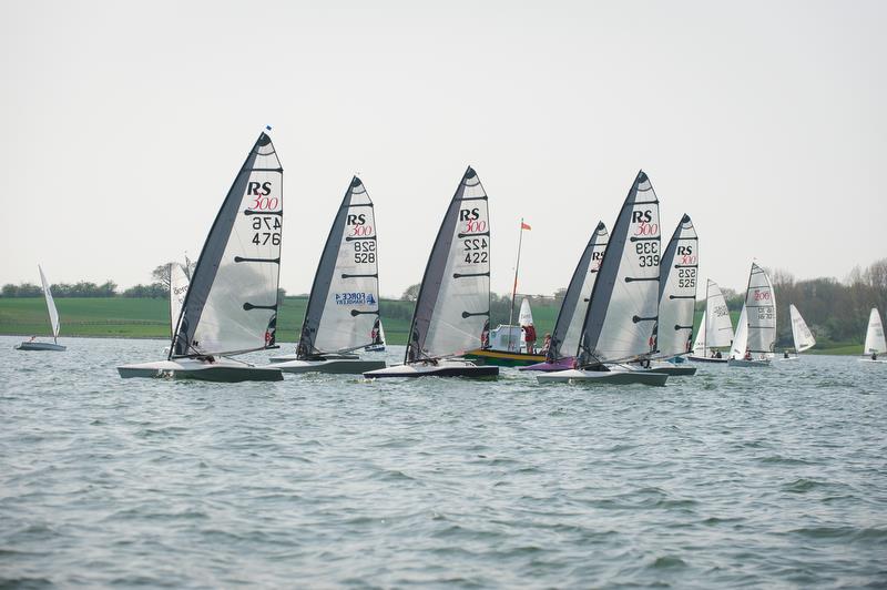 RS300 fleet in action at RS Sprint Championship 2018 photo copyright Peter Fothergill taken at Rutland Sailing Club and featuring the RS300 class