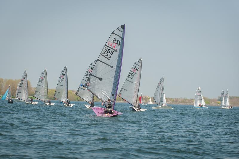 RS300 fleet in action at RS Sprint Championship 2018 photo copyright Peter Fothergill taken at Rutland Sailing Club and featuring the RS300 class