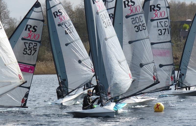 Close mark - RS300 Rooster National Tour Event Number One photo copyright Steve Tanner taken at Bowmoor Sailing Club and featuring the RS300 class