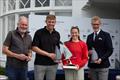 Ollie Groves and Esther Parkhurst (Eurocup winners) with Gerry Reid (RNIYC) and Nigel Gilbert (Mercedes) - Mercedes Benz Belfast RS400 Eurocup and Noble Marine UK/Irish Nationals