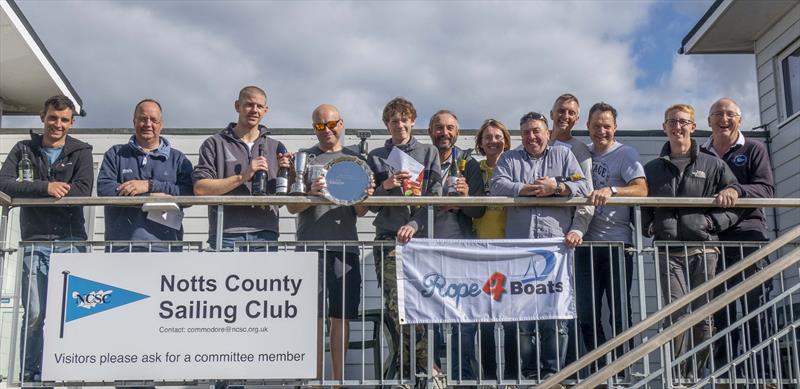 Prize winners in the RS400 Northern Tour finale at Notts County photo copyright David Eberlin taken at Notts County Sailing Club and featuring the RS400 class