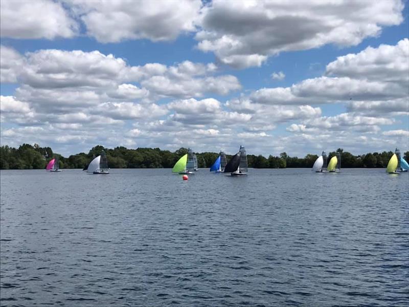 RS400s at Burghfield photo copyright Peter Blackman taken at Burghfield Sailing Club and featuring the RS400 class