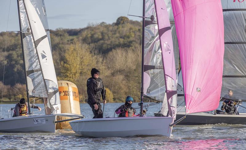 Windward mark rounding during the Notts County RS400 Open photo copyright David Eberlin taken at Notts County Sailing Club and featuring the RS400 class