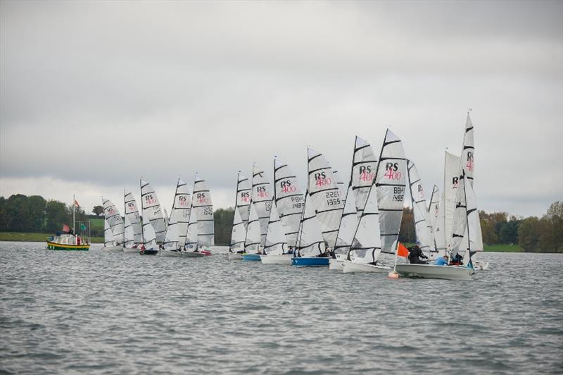 RS400 End of Seasons Regatta start photo copyright Peter Fothergill taken at Rutland Sailing Club and featuring the RS400 class