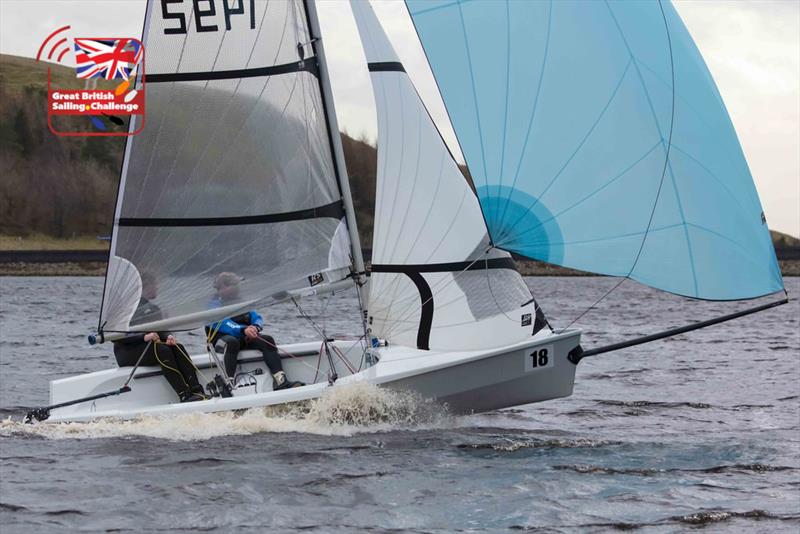 Ollie Groves and Martin Penty win the Yorkshire Dales Brass Monkey 2022 photo copyright Tim Olin / www.olinphoto.co.uk taken at Yorkshire Dales Sailing Club and featuring the RS400 class