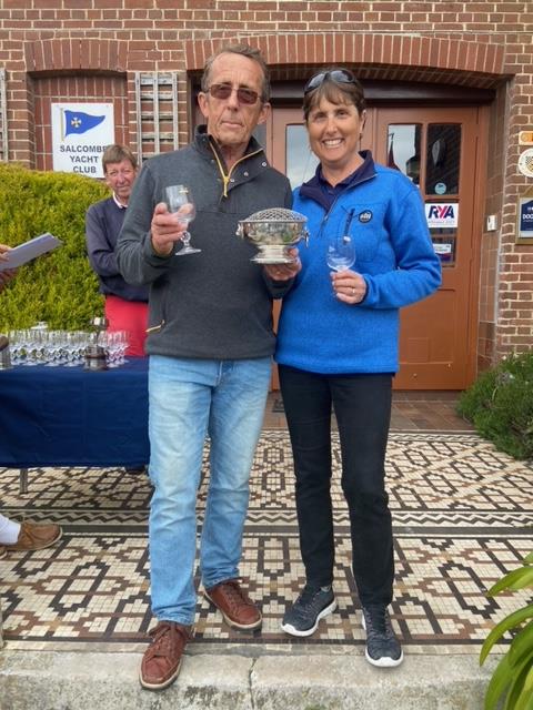 Mick & Sarah Whitmore win the Rooster West Country Boat Repairs RS400 Southern Tour at Salcombe photo copyright Trisha Clancy taken at Salcombe Yacht Club and featuring the RS400 class