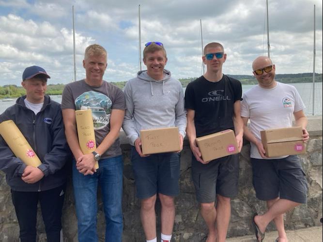 RS400 Northern Tour at Carsington (l-r) Ross Southwell, Hamish Gledhill, Ollive Groves, Matt Sharman & Chris Pickles photo copyright Carsington SC taken at Carsington Sailing Club and featuring the RS400 class