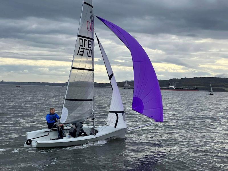 Pete Taylor & Ruary Williamson sailing “I'm not getting an Aero” during the RS400 Scottish Traveller at Dalgety Bay photo copyright Steve Webb / Ian Baillie taken at Dalgety Bay Sailing Club and featuring the RS400 class