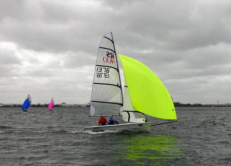 Sam Knight and Chris Bownes during the RS400 Rope4Boats Southern Tour at Queen Mary - photo © Paul Stainsby