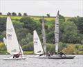 George Smith and Jamie Mawson battling for the lead in race 2 of the RS600 Open at Notts County SC