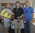 From left to right. Jamie Mawson (2nd), George Smith (1st), Richard Bone (3rd) - RS600 Rooster National Tour Inland Championship 2025 © Paul Sanwell / OPP
