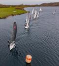 Some of the fast fleet approaching the windward mark - Notts County SC First of Year Race