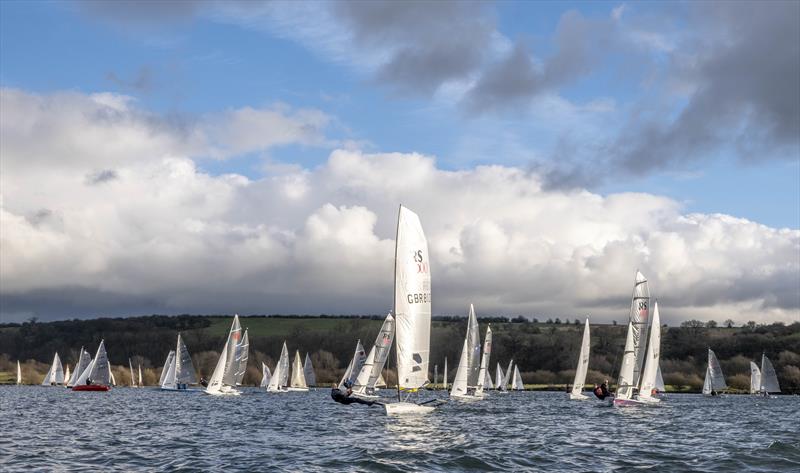 Start of fast fleet during Notts County's First of the Year Race 2019 in aid of the RNLI photo copyright David Eberlin taken at Notts County Sailing Club and featuring the RS600 class