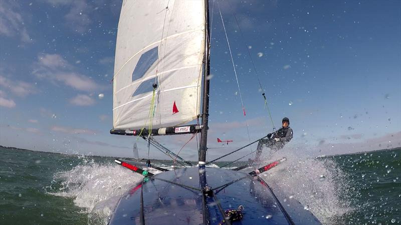 Christopher Haslam out in his RS600 photo copyright Christopher Haslam taken at Weymouth & Portland Sailing Academy and featuring the RS600 class