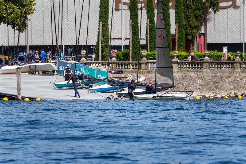 Practice race - Sailboat Deliveries RS600 Eurocup at Garda photo copyright Natalie Smith taken at Fraglia Vela Riva and featuring the RS600 class
