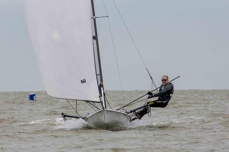 Pete Purkiss during the RS700 Rooster National Tour at Brightlingsea Skiff Fest photo copyright Tim Olin / www.olinphoto.co.uk taken at Brightlingsea Sailing Club and featuring the RS700 class