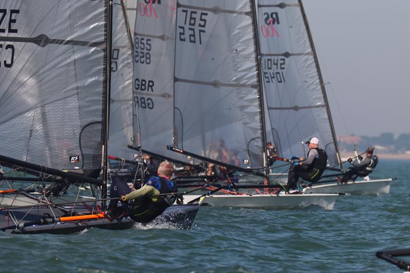 Startline on day 1 of the Noble Marine RS700 Nationals at Brighlingsea - photo © William Stacey