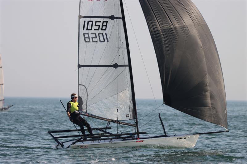 John Booth on day 3 of the Noble Marine RS700 Nationals at Brighlingsea photo copyright William Stacey taken at Brightlingsea Sailing Club and featuring the RS700 class