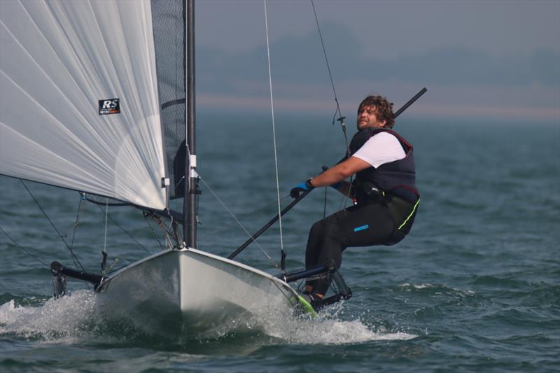 Trimming the kite on day 4 of the Noble Marine RS700 Nationals at Brighlingsea - photo © William Stacey