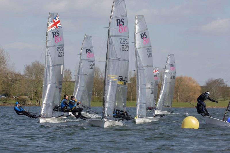 Mark Rounding - RS800 Rooster 2019 National Tour, Spring Open photo copyright Tim Olin / www.olinphoto.co.uk taken at Rutland Sailing Club and featuring the RS800 class