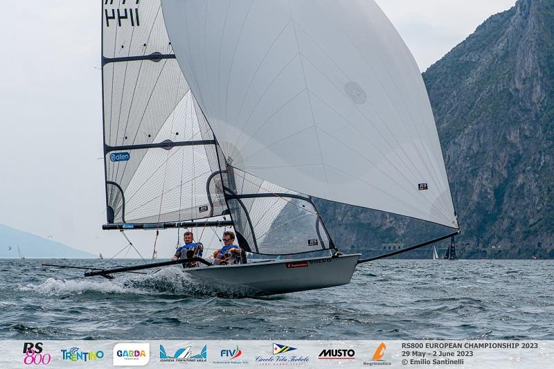 Tom Morris and Guy Fillmore - RS800 Europeans at Lake Garda, Italy day 2 photo copyright Emilio Sabtinelli taken at Circolo Vela Torbole and featuring the RS800 class