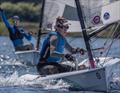 Joe Scurrah just ahead of Sam Grayton during the Notts County Sailing Club Aero Open © David Eberlin