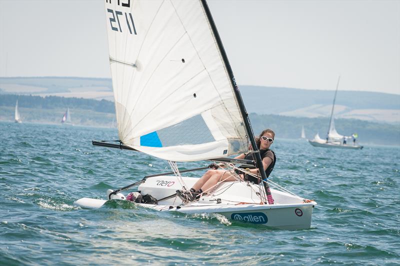 RS Aero upwind at the Lymington Dinghy Regatta 2018 - photo © Peter Fothergill / www.fothergillphotography.com