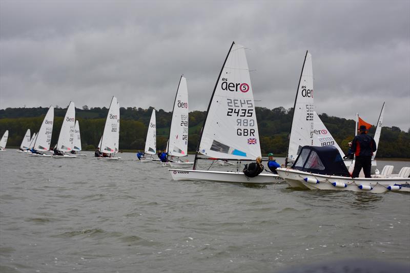 Lynn Billows crosses the fleet on her first RS Aero start ever during the RS Aero Inlands, Ladies & Masters Championship at Chew Valley Lake photo copyright Primrose Salt taken at Chew Valley Lake Sailing Club and featuring the  class