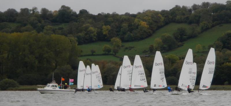 RS Aero 9 and 5 start during the RS Aero Inlands, Ladies & Masters Championship at Chew Valley Lake photo copyright Mike Pearce taken at Chew Valley Lake Sailing Club and featuring the  class