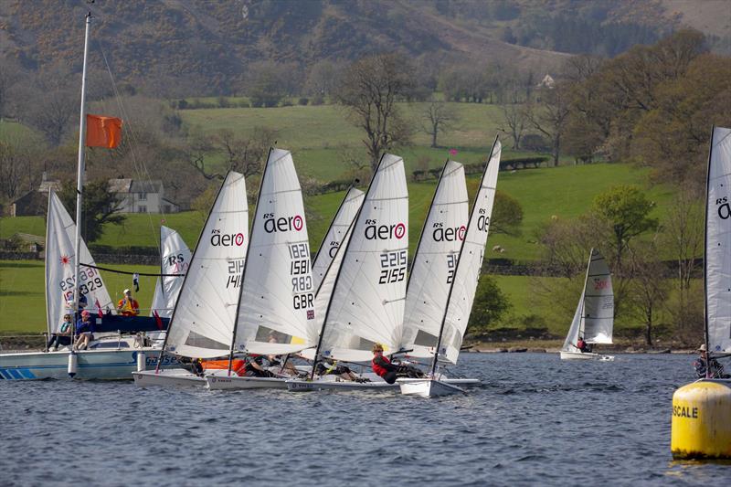 RS Aero start during the Ullswater Daffodil Regatta photo copyright Tim Olin / www.olinphoto.co.uk taken at Ullswater Yacht Club and featuring the  class