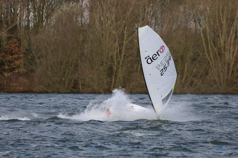 Starting to go wrong for an Aero sailor... - week 8 of the Alton Water Fox's Chandlery & Anglian Water Frostbite Series - photo © Tim Bees