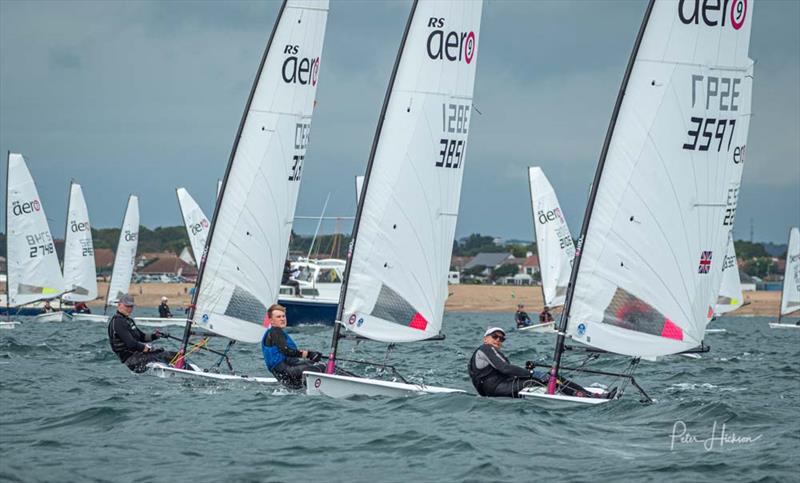 Opening day of the RS Aero UK National Championships photo copyright Peter Hickson taken at Hayling Island Sailing Club and featuring the  class