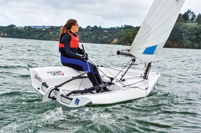 Zoe Hawkins on one of her first sails in the new Aero, still nervous! - photo © Lawrence Schaffler Boating NZ 