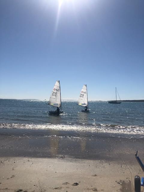 Andrew and Eden Gray sailing off Narrow Neck photo copyright NZ Sailcraft taken at Wakatere Boating Club and featuring the RS Aero class