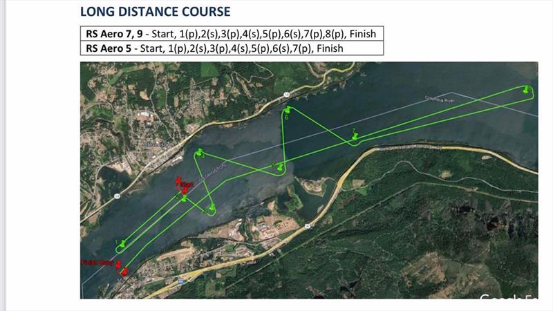 Course map - RS Aero Worlds at Cascade Locks, Oregon day 3 - photo © CGRA