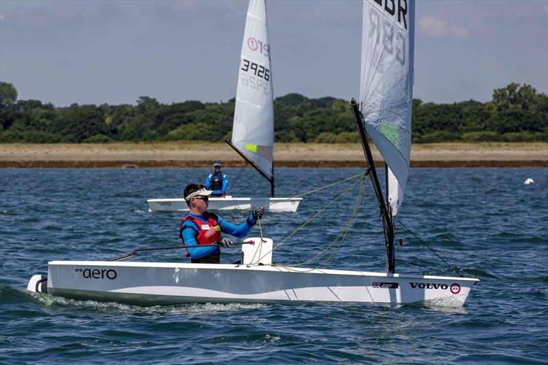 RS Aero winner Tim Hire at the Lymington Dinghy Regatta 2022 photo copyright Tim Olin / www.olinphoto.co.uk taken at Lymington Town Sailing Club and featuring the  class