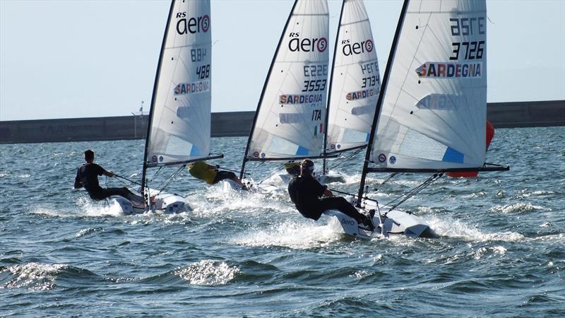 RS Aero European Youth Team Racing Championship in Cagliari, Sardinia: GBR 1 vs GBR 2 photo copyright Italian Naval League of Sulcis taken at La Società Canottieri Ichnusa and featuring the  class