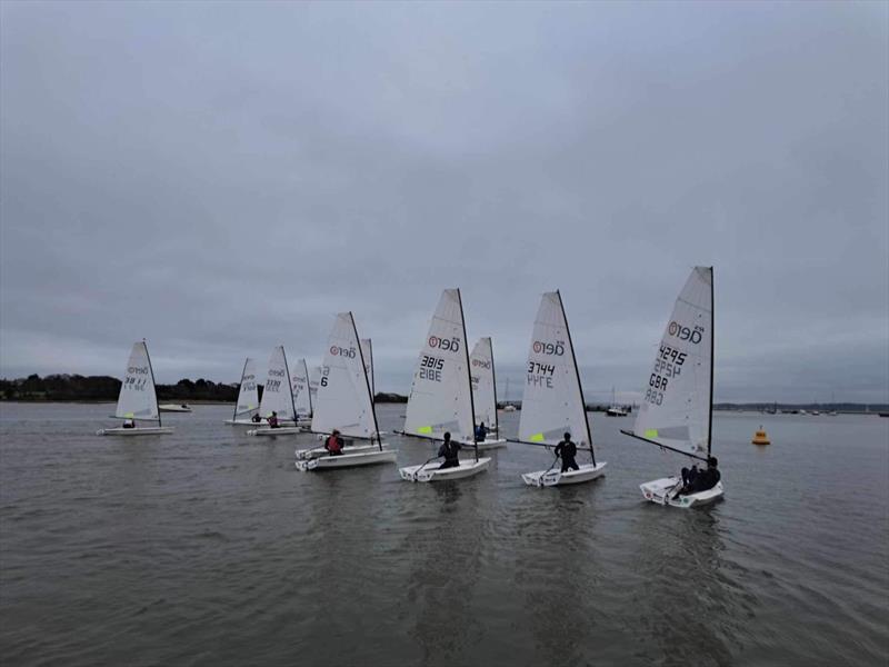 Lymington Town SC Festive RS Aero Stadium Racing in Hampshire, UK photo copyright Sue Markham taken at Lymington Town Sailing Club and featuring the RS Aero 7 class