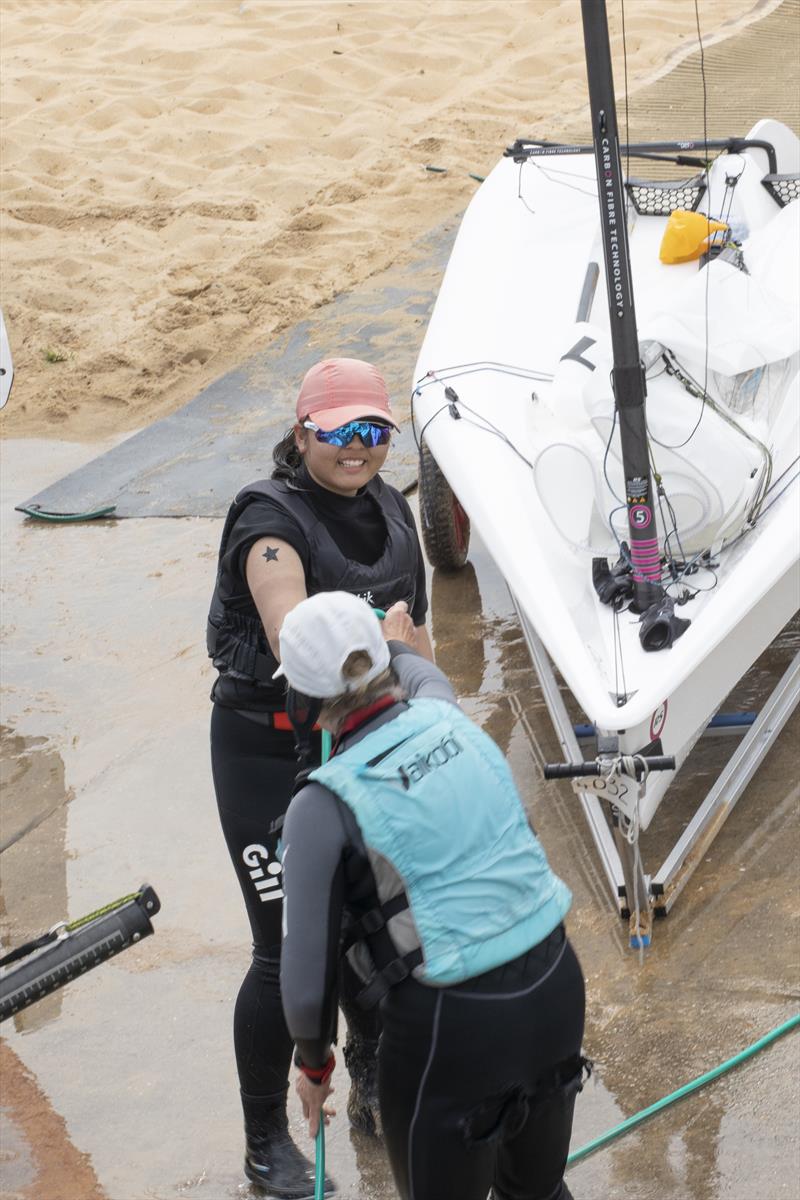 Sarah Muto during the RS Aero Australian Nationals photo copyright RS Sailing taken at Mount Martha Yacht Club and featuring the RS Aero 5 class