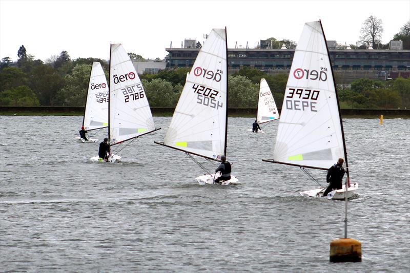 Phil Bailey, winner Aero 7s, downwind during the Aero Spring Championship at Island Barn - photo © gmazzarini.com / IBRSC