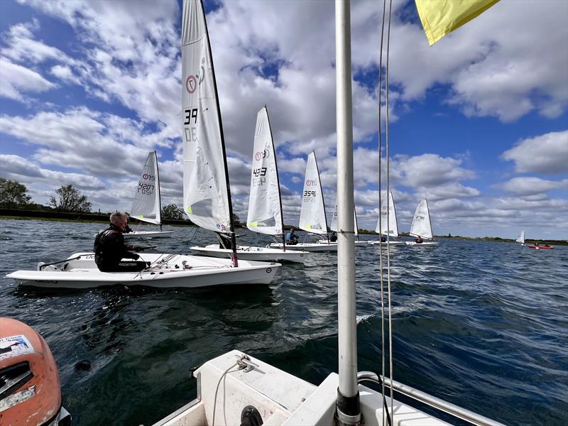 Phil Bailey, winner of the Aero 7s, starting Race 2 during the Aero Spring Championship at Island Barn photo copyright gmazzarini.com / IBRSC taken at Island Barn Reservoir Sailing Club and featuring the RS Aero 7 class