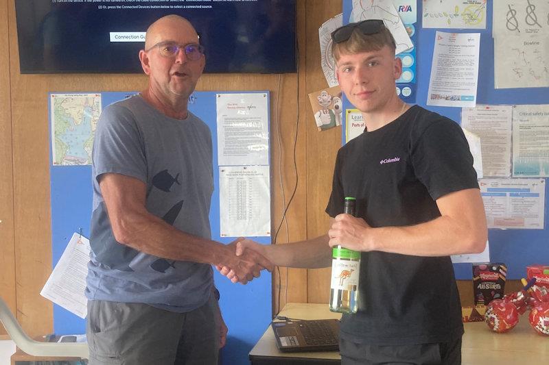 Andy Davey (L) and Kieran Lewis second overall - Border Counties Midweek Sailing at Llyn Brenig photo copyright Dave Thomas  taken at Llyn Brenig Sailing Club and featuring the RS Aero 7 class