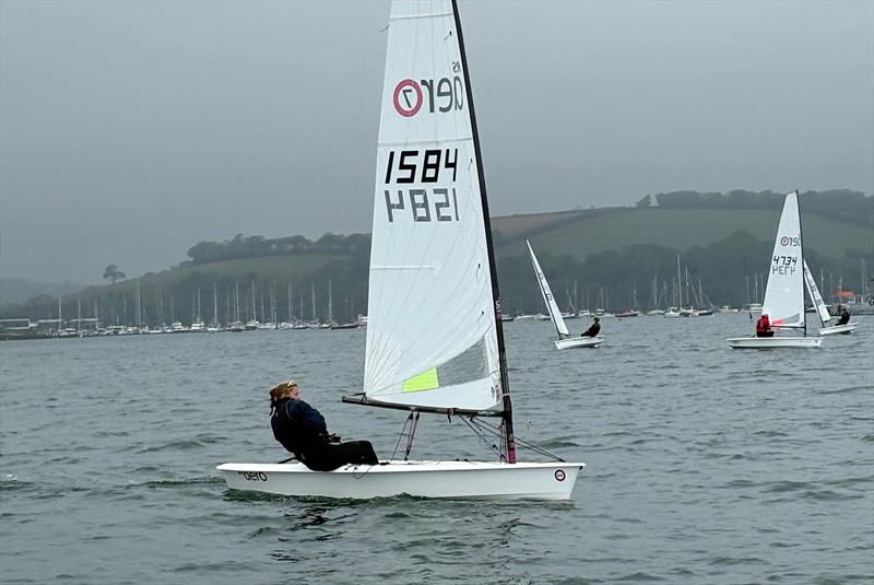 RS Aero UK SW Area Championship at Restronguet - Poppy Luxton shows the way upwind - photo © Graham Simpson