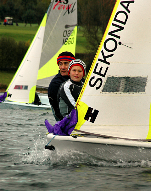 Racing in the RS Feva Inlands at Draycote photo copyright Malcolm Lewin / www.malcolmlewinphotography.zenfolio.com/sail taken at Draycote Water Sailing Club and featuring the RS Feva class