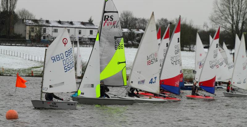 Week 3 of the Tipsy Icicle series at Leigh & Lowton photo copyright Gerard van den Hoek taken at Leigh & Lowton Sailing Club and featuring the RS Feva class