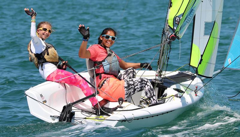 RS Feva World Championship 2018 day 1 photo copyright RS Sailing taken at Clearwater Community Sailing Center and featuring the RS Feva class