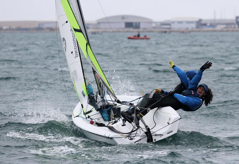 PA Consulting RS Feva Europeans day 5 at the WPNSA photo copyright Mark Jardine / YachtsandYachting.com taken at Weymouth & Portland Sailing Academy and featuring the RS Feva class