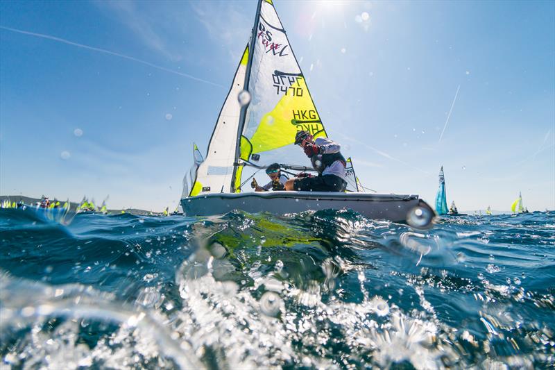 Day 2 of the RS Feva World Championships in Follonica photo copyright DigitalSailing taken at Gruppo Vela L.N.I. Follonica and featuring the RS Feva class