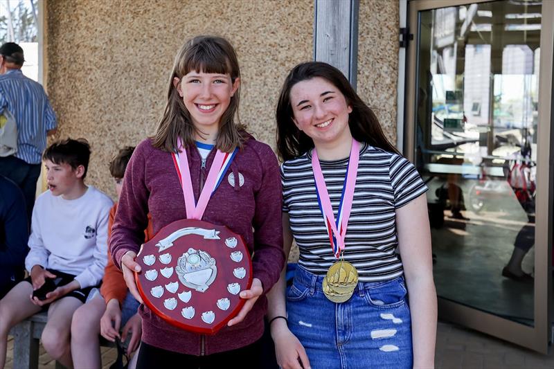 Millie Irish and Jess Powell win the 2021 UK RS Feva Nationals at Hayling Island photo copyright Digital Sailing / www.digitalsailing.co.uk taken at Hayling Island Sailing Club and featuring the RS Feva class