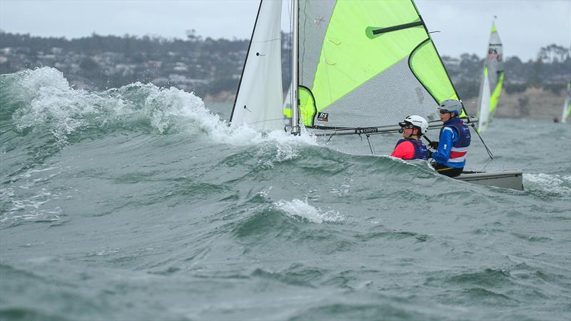 Day 1 - 2019 RS Feva NZ National Championships - Torbay Sailing Club - 30 March 2019 photo copyright Richard Gladwell taken at Torbay Sailing Club and featuring the RS Feva class